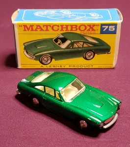 Matchbox Lesney Vintage Ferrari Berlinetta #75 Green w/ Hitch in Original Box - Picture 1 of 2