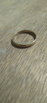Vintage 14k Gold Solid Wedding Band 2 Grams Ring Size 9 or 10 Lil Bigger than 1c - Image 1 of 4