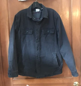 Faherty Blanket Lined CPO Shirt Jacket Mens Medium Flannel Workwear Button Up - Picture 1 of 14