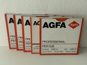 5 cintas de estudio AGFA BASF PER 528 "1/4 pulgadas" (900 - 1100 M.) #4 - Imagen 1 de 14