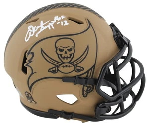 Bucs Warren Sapp "HOF 13" Signed Salute To Service II Speed Mini Helmet BAS Wit - Picture 1 of 2
