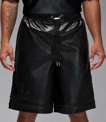 Air Jordan  Men's Synthetic Leather Shorts negro, Size XXL - Image 1 of 4