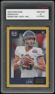 Jordan Love 2020 Panini Score Gold Rookie Card Green Bay Packers 1st Graded 10 - Picture 1 of 1
