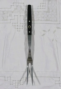 Vintage FLINT Stainless USA Arrowhead 13.5" Meat Carving Fork - Picture 1 of 8