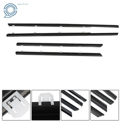 Weatherstrip Window Moulding Trim Seal Belt For Honda Civic 2012-2014 2015 4pcs Foto 1 de 4
