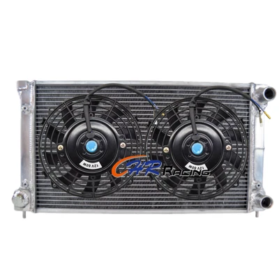 Aluminum Radiator+Fan for 1985-1992 Volkswagen Golf MK1 MK2 GTI 1.6L 1.8L - Image 1 of 4