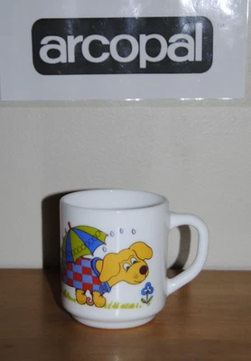 ❤️ARCOPAL Mug Tasse Chien Saucisse Mugs Parapluie  Ancien Vintage - Photo 1/4