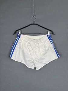 Adidas Mens Swim Shorts Size 44 White Polyamide Stretch Belt Loop Beach - Picture 1 of 7