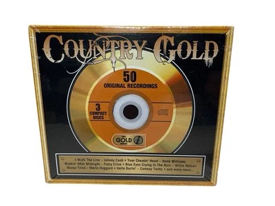 Country Gold 50 Original Recordings Various 3-CD NEW Johnny Cash Merle Haggard - Image 1 of 4