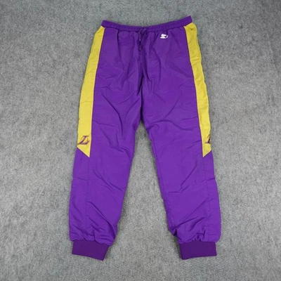 Los Angeles Lakers Pants Mens Large NBA Track Windbreaker Starter Warm Up LA - Image 1 of 4