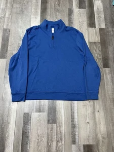 Tommy Bahama Light Blue Quarter Zip Pullover 100% Pima Cotton Mens Size Large - Picture 1 of 8