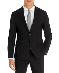 Chaqueta de Traje Robert Graham Lana y Mohair Calce Ajustado Para Hombre 38 R Negra Completamente Forrada - Imagen 1 de 17