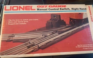 LIONEL TRAIN Right Hand Manual Control Switch 027 Gauge 6-5022 with Box - Picture 1 of 6