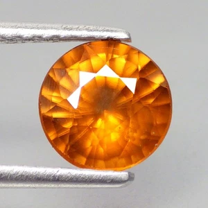 3.00 Ct Hilarious Fire Round Cut (7 x 7 mm) 100% Natural Yellowish Orange Zircon - Picture 1 of 7