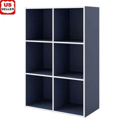 Stackable Cube Storage Shelves Modern Bookcase Home Office Organization New - Image 1 of 4