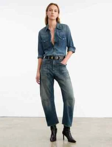 NWOT NILI LOTAN SHON JEANS PANTS CLASSIC WASH SIZE 28 $395 - Picture 1 of 13