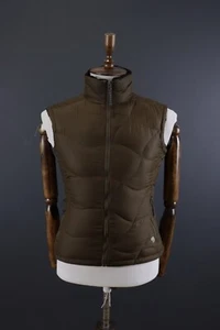 Mountain Hardwear Brown Down Puffer Fleeced Inside Gillet Jacket Size S EU 46 - Picture 1 of 14