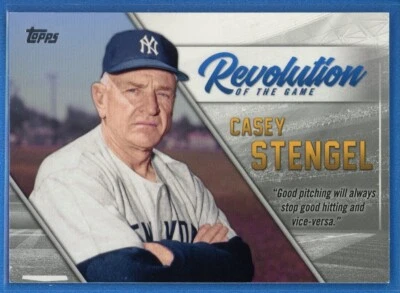 2019 Topps Series 1 Revolution of the Game #REV-3 Casey Stengel New York Yankees - Imagem 1 de 2