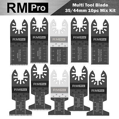 10x RMpro 35mm & 44mm Wood Bi-Metal Coarse Multi Tool Blade Set For Bosch Dewalt • 14.89€
