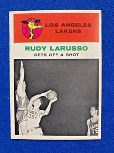 1961-62 Fleer Basketball - RUDY LARUSSO - 57 Los Angeles LAKERS - nice! - Picture 1 of 2