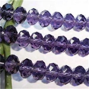 350pcs Purple Crystal Loose Bead 6x8mm - Picture 1 of 1