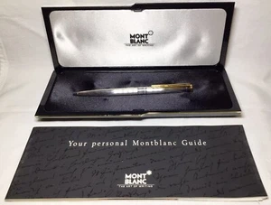 Bolígrafo Montblanc Noblesse 8220 placa plateada nuevo stock antiguo embalaje original - Imagen 1 de 8