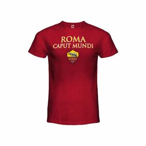 T-Shirt Roma AS originale ufficiale Roma Caput Mundi giallorossi