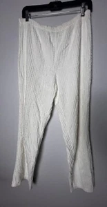 Vintage Damen Tuftes Frottee Chenille Hose Small 80er Ripp weiß Landhaus Strand - Bild 1 von 6