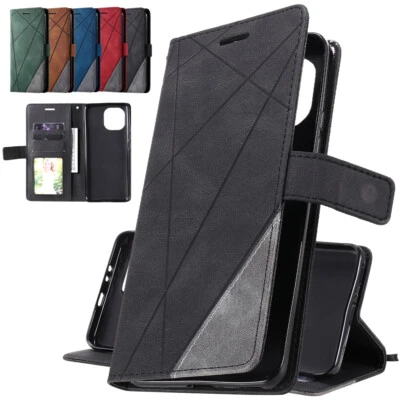 Leather Stand Book Cover Flip Wallet Case For Xiaomi 11 Poco X3 10T Redmi Note 9 - Image 1 of 4