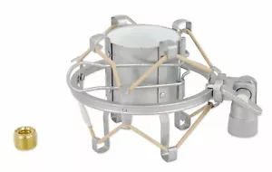 Rockville ROCKSHOCK Silver Studio Condenser Microphone Metal Shock Mount w/Foam - Picture 1 of 4