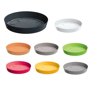 Sottovaso vaso da fiori ciotola in plastica fioriera 8 colori piatto rotondo - Foto 1 di 19