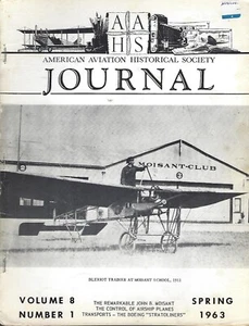 AAHS Vol 8 # 1 (Spring 1963) American Aviation Historical Society Journal - Imagen 1 de 1