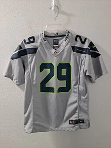 Nike On Field Seattle Seahawks Earl Thomas III #29 Youth Gray Jersey Large 14/16 - Picture 1 of 10