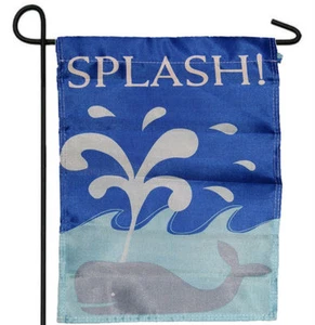 12x18 SPLASH WHALE OCEAN SEA GARDEN BANNER/FLAG 12"X18" SLEEVED POLY - Picture 1 of 1