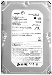 Disque Dur Seagate BARRACUDA 500GB 7200U/Min 16MB Ide Ata ST3500630A 3.5 " Pouce - Photo 1/3