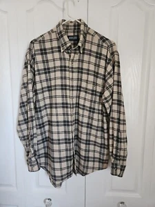 Camisa de franela a cuadros de manga larga Lands' End para hombre talla mediana 15-15,5 - Imagen 1 de 6