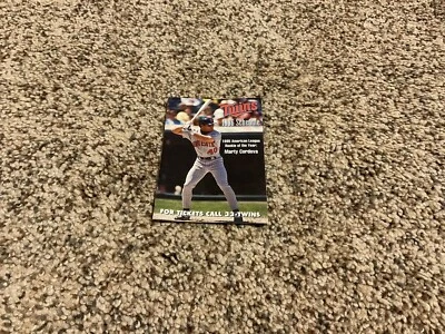 1996 Minnesota Twins MLB Baseball Pocket Schedule - Marty Cordova On Front - Image 1 of 2