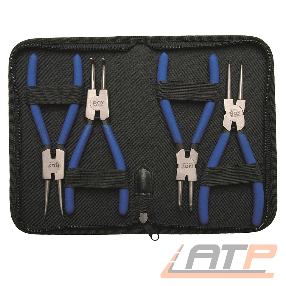 BGS SPRENGRINGZANGENSATZ 4-TLG SET SPRENGRING SEEGERING SICHERUNGS RING ZANGE - Bild 1 von 1