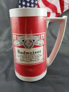 Taza/piedra de cerveza de plástico vintage Budweiser termo-serv ~ HECHA EN EE. UU. - Imagen 1 de 4