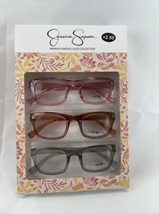 Jessica Simpson +2.50 ~3 Pack Women Premium Reading Glasses~ Multi-colored✨ - Picture 1 of 10