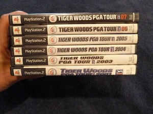 6 Playstation 2 Games Tiger Woods PGA Tour 2001, 2003-2007 - Picture 1 of 18