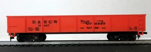 ROCO HO Scale, Rio Grande 40' Gondola, Orange, D&RGW 18407 - Picture 1 of 4