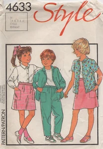 Style Sewing Pattern 4633 Shirt Shacket Trousers Skirt Size 4 5 6 Uncut Vintage - Picture 1 of 8
