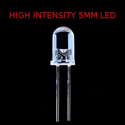lot 10 pcs led 5 mm cool white 6500k - lotto 10 led 5 mm bianco freddo 6500k  - Immagine 1 di 1