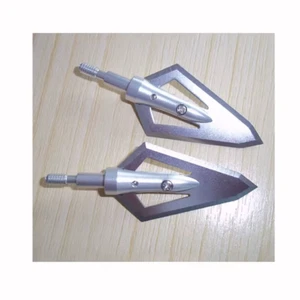 3x Silver Razor 100 Grain 2blade Broadheads Archery Arrowheads Arrow Head Points - Picture 1 of 3