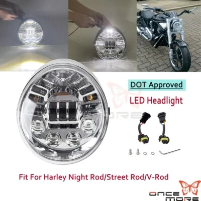 Faro LED aprobado por el DOT 65W luz diurna apto para Harley Night Rod/Street Rod Foto 1 de 4