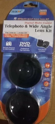 2.5x Telephoto and Wide Angle Lens Kit Infrared Compat. 46mm 49mm 52mm 55mm - Image 1 of 4