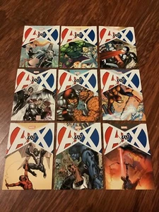 MARVEL GREATEST BATTLES AVENGERS VS X-MEN COMPLETE 18 CARD SET 2013 RITTENHOUSE - Picture 1 of 2