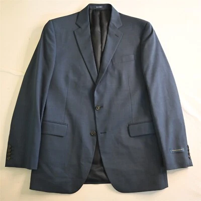 Stafford 44L Blue Sharkskin Travel Suit Seperates Mens Sport Coat Blazer - Image 1 of 4