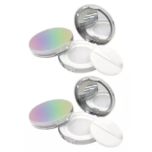 2 PCS Powder Box Work Loose Compact Container Portable Makeup Case - Picture 1 of 12